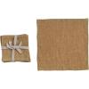 imageCreative CoOp 10 Inches Square Stonewashed Linen Cocktail Party and Kitchen Use Mustard Color Set of 4 Napkin Yellow