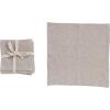 imageCreative CoOp 10 Inches Square Stonewashed Linen Cocktail Party and Kitchen Use Natural Color Set of 4 Napkin
