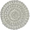 imageCreative CoOp Cotton Blend Crocheted Round Placemat Natural