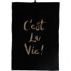 imageCreative CoOp Cotton Cest La Vie Written in Gold Foil on Front Tea Towel 27quot x 20quot Black