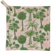 imageCreative CoOp Cotton Palm Tree Pattern Pot Holder 8quot L x 8quot W x 0quot H Pink