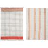 imageCreative CoOp Cotton Pattern 2 Styles Tea Towels 18quot L x 18quot W x 0quot H Multicolor
