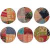 imageCreative CoOp Round Cotton Patchwork Kantha Multicolor Placemat Multi Large
