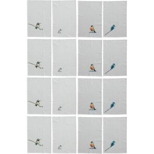 imageCreative CoOp Avian Cotton and Linen Tea Towel Set Multicolor Set of 4