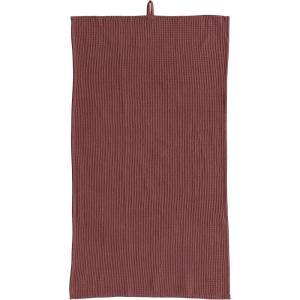 imageCreative CoOp Oversized Woven Linen and Cotton Waffle Decorative Loop for Dining and Kitchen Berry Color Tea Towel Pink