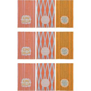 imageCreative CoOp Patterned Cotton and Linen Tea Towel Set Multicolor Set of 3