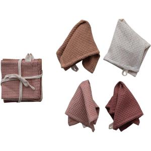 imageCreative CoOp Square Woven Linen and Cotton Waffle Kitchen Multicolor Set of 4 Dish Cloth Multi