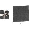 imageCreative CoOp 10 Inches Square Stonewashed Linen Cocktail Party and Kitchen Use Charcoal Color Set of 4 Napkin Gray
