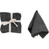 imageCreative CoOp 10 Inches Square Stonewashed Linen Cocktail Party and Kitchen Use Charcoal Color Set of 4 Napkin Gray