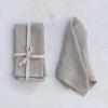 imageCreative CoOp 18 Inches Square Stonewashed Linen Dinner Kitchen Use Natural Color Set of 4 Napkin