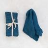 imageCreative CoOp 18 Inches Square Stonewashed Linen Dinner Kitchen Use Navy Color Set of 4 Napkin Blue
