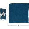 imageCreative CoOp 18 Inches Square Stonewashed Linen Dinner Kitchen Use Navy Color Set of 4 Napkin Blue