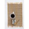 imageCreative CoOp Bamboo Stripes and Fringe Set of 14 Placemats 18quot L x 14quot W x 0quot H Natural ampamp MustardNatural  Mustard