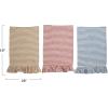 imageCreative CoOp Cotton Striped Ruffle 3 Colors Tea Towels 28quot L x 18quot W x 0quot H Multicolor