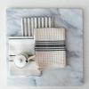 imageCreative CoOp Eclectic Cotton Slub Weave Tea Towels White and Black Set of 3