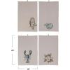 imageCreative CoOp Large Cotton and Linen Decorative Nature Prints Motif and Loops for Kitchen Cream Set of 4 Tea Towels