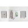 imageCreative CoOp Large Woven Cotton Stripes and Fringe Design for Kitchen Natural and Black Set of 2 Tea Towel