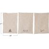 imageCreative CoOp Linen and Cotton Slub Embroidered Set of 3 Tea Towels 27quot L x 20quot W x 0quot H Cream