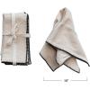 imageCreative CoOp Modern Farmhouse Square Cotton Embroidered Trim Natural and Black Napkin Ivory