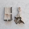 imageCreative CoOp Modern Farmhouse Square Cotton Embroidered Trim Natural and Black Napkin Ivory