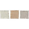 imageCreative CoOp Quilted Cotton Terry Towel with Loop Multicolor Set of 3