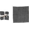 imageCreative CoOp 10 Inches Square Stonewashed Linen Cocktail Party and Kitchen Use Charcoal Color Set of 4 Napkin Gray