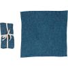 imageCreative CoOp 18 Inches Square Stonewashed Linen Dinner Kitchen Use Navy Color Set of 4 Napkin Blue
