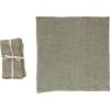 imageCreative CoOp 18 Inches Square Stonewashed Linen Dinner Kitchen Use Olive Color Set of 4 Napkin Green