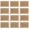 imageCreative CoOp Bamboo Stripes and Fringe Set of 14 Placemats 18quot L x 14quot W x 0quot H Natural ampamp MustardNatural  Mustard