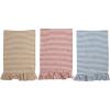 imageCreative CoOp Cotton Striped Ruffle 3 Colors Tea Towels 28quot L x 18quot W x 0quot H Multicolor