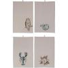 imageCreative CoOp Large Cotton and Linen Decorative Nature Prints Motif and Loops for Kitchen Cream Set of 4 Tea Towels