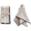 imageCreative CoOp Modern Farmhouse Square Cotton Embroidered Trim Natural and Black Napkin Ivory