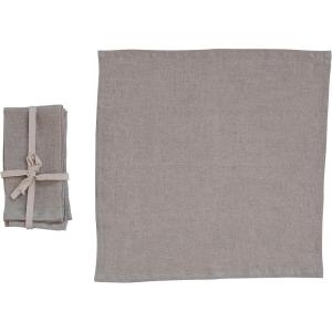 imageCreative CoOp 18 Inches Square Stonewashed Linen Dinner Kitchen Use Natural Color Set of 4 Napkin
