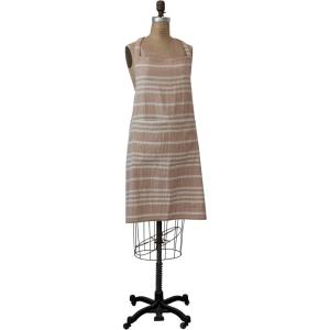 imageCreative CoOp Cotton Double Cloth Tan and Natural Apron OneSize