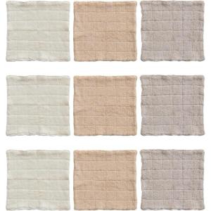 imageCreative CoOp Quilted Cotton Terry Towel with Loop Multicolor Set of 3
