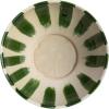 imageCreative CoOp 1025 Inches Round HandPainted Stoneware Footed Stripes and Reactive Glaze Green White and Brown Bowl Multi