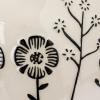 imageCreative CoOp 125 Inches HandPainted Stoneware Serving Embossed Flowers Cream and Black Bowl