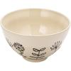 imageCreative CoOp 125 Inches HandPainted Stoneware Serving Embossed Flowers Cream and Black Bowl
