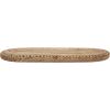 imageCreative CoOp 16 Inches HandCarved Mango Wood Beads Natural and Gold Finish Tray