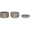 imageCreative CoOp 375 Round Marble Stackable Pinch Pots with Lid Beige Set of 2