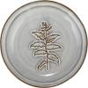 imageCreative CoOp 5 Inches Round Stoneware Reactive Glaze with 4 Flower Design Styles Cream and Brown Set of 12 Dish