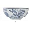 imageCreative CoOp Aviary Garden Stoneware Bowl Blue and White