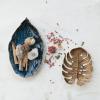 imageCreative CoOp Azure Leaf Stoneware Plate Blue