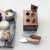 imageCreative CoOp Black Marble Cheese Server Set with Mango Wood Stand Set of 4 Small