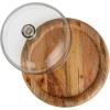 imageCreative CoOp Clear and Natural Round Glass Cloche with Mango Wood Base Large