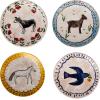 imageCreative CoOp Enchanted Fauna Series Stoneware Plates Multicolor Set of 4