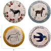 imageCreative CoOp Enchanted Fauna Series Stoneware Plates Multicolor Set of 4