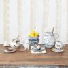 imageCreative CoOp Enchanted Fauna Series Stoneware Plates Multicolor Set of 4
