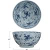 imageCreative CoOp Floral Elegance Porcelain Bowl Blue and White