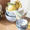 imageCreative CoOp Floral Elegance Porcelain Bowl Blue and White